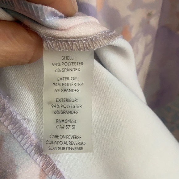 Calvin Klein Pastel Floral Flutter-Sleeve Dress - Picture 14 of 15